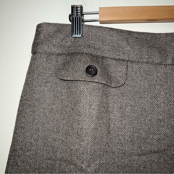 Women’s J Crew a line wool pleat pocket skirt size 12 side zip fully lined - Picture 3 of 7